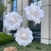 Rosas de color hada de 3 cabezas con pétalos desplegables, flores artificiales, flores falsas para decoración de bodas y del hogar, venta al por mayor
