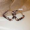 Pendientes de Aguja de Plata Retro Geométricos de Leopardo Europeos y Americanos Elegantes Personalizados Combinables Pendientes Otoño Invierno Nuevo Sentido de Alta Gama para Mujer