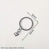 Anel Plano de 30mm com Argola para Chaveiro Corrente de Metal Prata Pingente Pingente Acessórios Fabricante Atacado