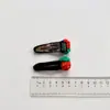 Nuevo Dulce Gancho de Mano Pequeña Fresa Niños Lana Gota Clip BB Par Conjunto Clip para Cabello de Bebé Clip Lateral Clip para Flequillo