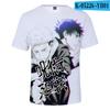 Nueva camiseta casual 3D de manga corta de cómic japonés transfronterizo para adultos, niños, hombres y mujeres