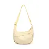 Bolso de mano casual y minimalista con forma de dumpling, gran capacidad, bandolera versátil, hecho de tela de nailon