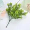Plantas Artificiales, Vegetación, Arreglos Florales, Césped Decorativo, Césped Artificial de Plástico, Menta de 5 Ramas, Paisajismo de Ingeniería, Flores y Plantas Artificiales Decorativas