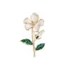 Broche de traje de trigo con ramillete de perlas doradas para mujer, de alta gama, combinable con todo, con un toque de distinción, accesorios personalizados antiluz.