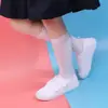 Zapatos de tela blanca para jardín de infantes, zapatillas de gimnasia, actuación de baile, envío gratis, zapatitos blancos, baile para niños, escuela de baile, actuación en jardín de infantes