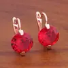 Venta caliente transfronteriza aretes de zirconita redondos de 12 mm aretes de moda europea y americana de alto sentido para el verano pendientes 2024