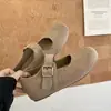 Otoño 2026 Zapatos de Salón Cuadrados Suela Gruesa con Correa Mary Jane para Mujer Moda Correa Única Retro Aumentan la Altura Interior Nuevo Estilo Corte Bajo
