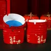 Viene con su propia arena extintora, cenicero desechable de Año Nuevo, color rojo festivo, adecuado para el hogar, hotel, sala de estar, oficina