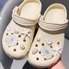Conchas Perlas Estrellas de Mar Zuecos Accesorios Flores para Zapatos Limpio Simple Blanco Accesorios Venta al por Mayor Hebillas Decorativas