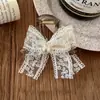 Francês Retro Lace Bow Pequeno Grab Clip High-end Side Duckbill Clip Cabeça Jóias Bangs Acessórios para o Cabelo