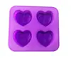 Procesamiento Personalizado de Popular Transfronterizo Molde de Silicona Hecho a Mano para Jabón DIY de 4 Vínculos Molde Nuevo para Jabón Molde para Jabón Molde para Pastel