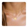 Collar Popular Transfronterizo Europeo y Americano Redondo Marca 26 Letras en Capas Moda Commuter Fresco Elegante Hermosa Cadena para Clavícula para Mujer
