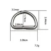 Ventas directas de fábrica hebilla en forma de D accesorios de hardware para maletas hebilla metálica semicircular en forma de D en stock venta al por mayor hebilla en forma de D de aleación transfronteriza