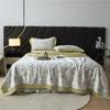 Estilo Pastoral Francés Orquídea Lyocell Tencel Verano Acolchado Lavable a Máquina Iones de Zinc Acondicionador de Aire Acolchado Verano Fresco Acolchado Juego de Cuatro Piezas