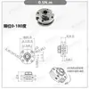 Pivote amortiguador de disco con torque ajustable, bisagra circular para posición de parada arbitraria, accesorios de brazo articulado
