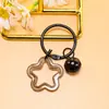 Llavero Anillo de Libro Campana Estrella Pentágono Transparente de Colores Figura de Cuentas Perler Hecha a Mano DIY Colgante Accesorios de Joyería