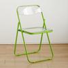 Silla Plegable Silla Transparente Silla Cristal para Fotos Silla Escandinava Acrílica Moda Popular Silla de Maquillaje Respaldo Silla de Comedor