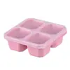 Caixa de Lanches Compartimentada de Palha de Trigo Transfronteiriça, Bandeja de Lanches Infantil com Quatro Compartimentos, Caixa de Frutas Secas, Lancheira para Conservação de Alimentos Frescos
