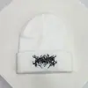 Chapéus de Tricô para Outono e Inverno para Homens e Mulheres com Aba Larga e Bordado, Chapéus Masculinos Quentes e Versáteis de Caimento Solto para Circunferência de Cabeça Grande, Sensação de Alto Padrão para Mulheres