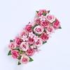 Nova simulação de fileira de lugares de casamento canto de rosa completa flor de seda rosa fileira de flores guia de caminho de palco ornamentos de adereços de janela parede de flores