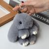 Pendente de Coelho de Pelúcia Imitação de Pelo de Coelho Rex Pingente de Bolsa de Coelho Pingente de Coelho MengMeng Pingente de Coelho Morto de Pelúcia