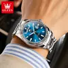 Reloj de la Marca Oris Nuevo Luminoso Resistente al Agua Popular Verde Fantasma del Agua Luminoso de Cuarzo Reloj para Hombre Reloj para Hombre