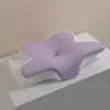 Almohada de espuma viscoelástica con soporte para el cuello en forma de mariposa, almohada con forma de cuerno, almohada para la columna cervical, núcleo de almohada de espuma viscoelástica de rebote lento nuevo