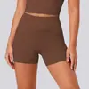 Shorts de yoga ajustados tipo segunda piel con acabado cepillado, shorts deportivos de cintura alta para realzar glúteos, secado rápido, pantalones de tres cuartos para correr y fitness al aire libre