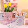 Portalápices creativo DIY, caja de almacenamiento de escritorio para niñas, corazón, niños, niñas, estudiantes, gran capacidad, barril de bolígrafo simple, venta al por mayor