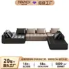 Sofá de cuero Lawrence personalizado, estilo italiano, extremadamente simple, sofá de esquina para sala de estar, sofá moderno de fila recta, combinación