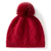 Gorro de Cachemira para Otoño e Invierno Color Sólido Versátil Gorro Tejido Gorro de Lana Casual Gorro Jacquard de Cúpula Gorro para Ciclismo al Aire Libre Gorro para el Frío