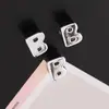 Letras Inglesas de Acrílico 26 Cuentas Plateadas con Agujero Pasante Colgante DIY Cadena de Teléfono Llavero Hebilla de Bolso Accesorios de Joyería