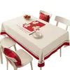 Nuevo Mantel Estilo Chino para el Año del Caballo 2026, Protector de Mesa Rojo Resistente al Calor, Cubierta Festiva para Mesa de Café