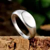 Anillo Cruzado Simple de Acero de Titanio de Alta Calidad Superficie Lisa Se Puede Grabar Accesorios para Anillo de Dedo