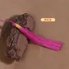 Borla de Seda de Hielo de Poliéster de 12 cm con Hilo Dorado DIY Hecho a Mano Colgante de Borla Hanfu Qipao
