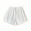 Pantalones casuales de pierna ancha, rectos, adelgazantes, sueltos y finos, con cintura elástica blanca y dobladillo de encaje para mujer