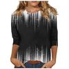 Blusa Feminina Tamanho Grande Estilo Europeu e Americano Sexy Moderna Lantejoulas Estampa Digital Manga Longa Camiseta Básica Wa25