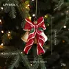 Novo Pingente de Plástico Cartoon Pintado de Vermelho e Branco Papai Noel Árvore de Natal Decoração Suspensa Suprimentos para Decoração de Atmosfera