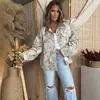 Chaqueta de Mezclilla Retro Europea y Americana Transfronteriza 2026 Hojas Secas Camuflaje Solapa Holgada Hombro Caído Chaqueta de Trabajo