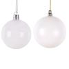 Decoraciones navideñas colgante de bola de plástico blanco colgante para árbol de Navidad diseño de escena de escaparate de tienda colgante de bola de Navidad