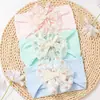 Diadema Elástica de Nailon de Estilo Nuevo Europeo y Americano para Bebé, Pañuelo para la Cabeza de Color Sólido con Lazo para Bebé, Accesorios Finos para el Cabello para Niños de Cuatro Estaciones