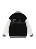 Chaqueta de Béisbol Bordada Estilo Retro Americano Tendencia Nacional para Hombres y Mujeres, Chaqueta Versátil de Bloques de Color Estilo Universitario para Parejas