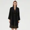 Abrigo de Cachemira de Alta Calidad 10% Cachemira 90% Lana Doble Cara para Mujer 2026 Nuevo Estilo Pequeño Simple Abrigo de Lana