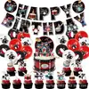 Juego de Suministros de Decoración para Fiesta Temática de Cumpleaños, Banderines, Banderines de Papel, Globos y Bolsas de Regalo