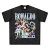 Sudadera con capucha y cuello redondo de algodón grueso con estampado vintage C Luo de fútbol transfronterizo estadounidense