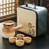 Tetera para Preparar Té para Uso Doméstico, Maceta Cerámica Moderna de Interior para Preparar Té, Tetera Individual para Té de Leche Tostado Yunnan, Tetera con Asa Lateral No Caliente