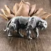 Armadura de latão tigre de guerra retro bronze pet de mesa para chá sólido criativo pequenos ornamentos artes e artesanato decorativo atacado
