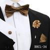 Gravata Borboleta Quadrada de Seda para Negócios Conjunto de 4 Peças Estilo Coreano Masculino Acessórios de Vestimenta para Banquete de Casamento Fábrica de Gravatas de Borboleta Estoque Pronto