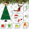 Pegatinas Magnéticas para Coche de Navidad Juego de Pegatinas Magnéticas Impermeables y Resistentes al Sol Puerta de Garaje Metálica Refrigerador Ventana Pegatinas de Decoración Festiva