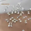 Joia mini para nail art de laço de zircônia luz flash luxo tamanho pequeno gravata borboleta de amor prata usando acessórios de unha atacado